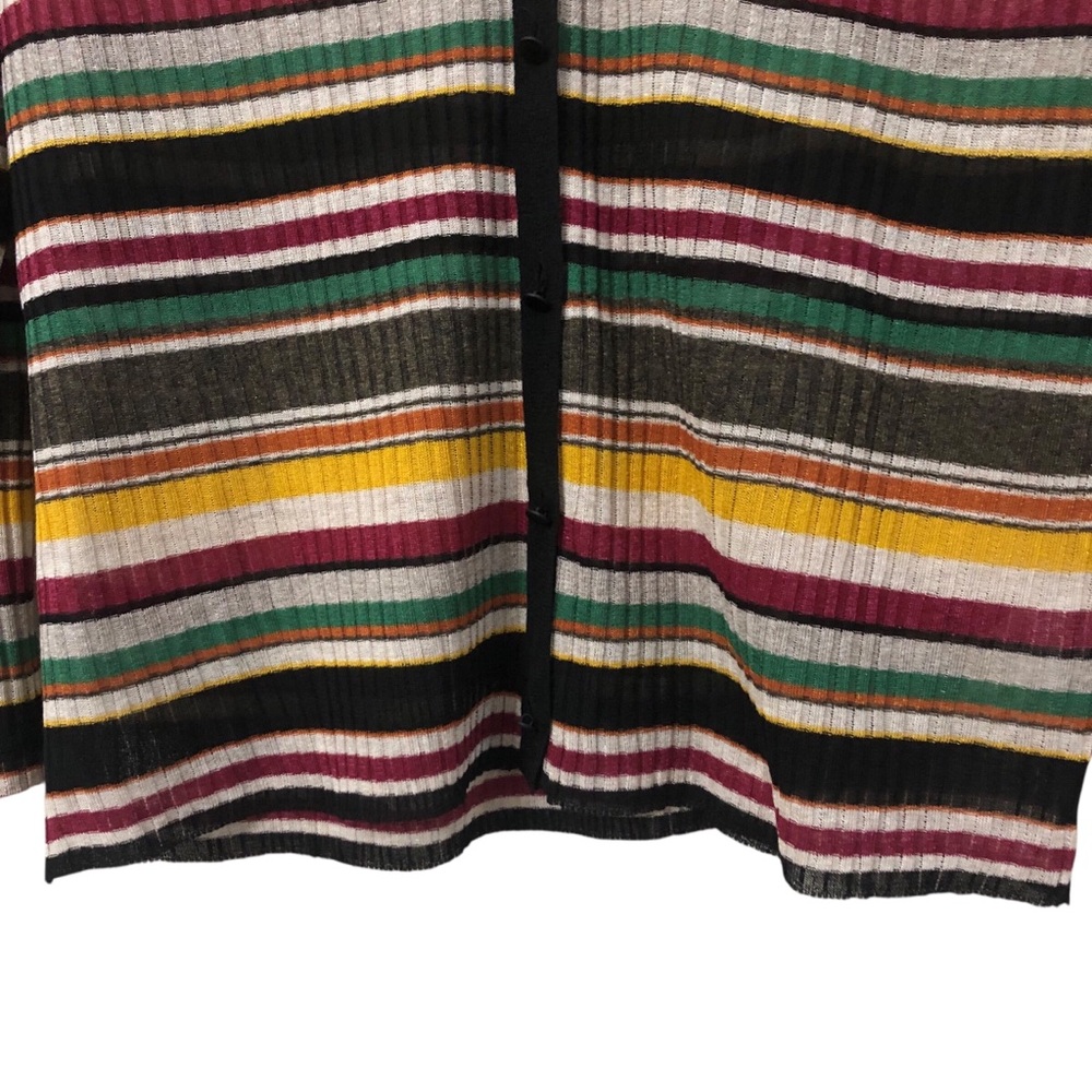 Veronica Beard | Ribbed Button Front Multi Color … - image 5